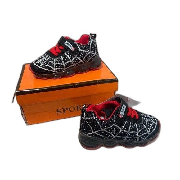 NWT Toddler LED Spider-Man Shoes Size 0–12M Light Up Baby Sneakers - Picture 3 of 5